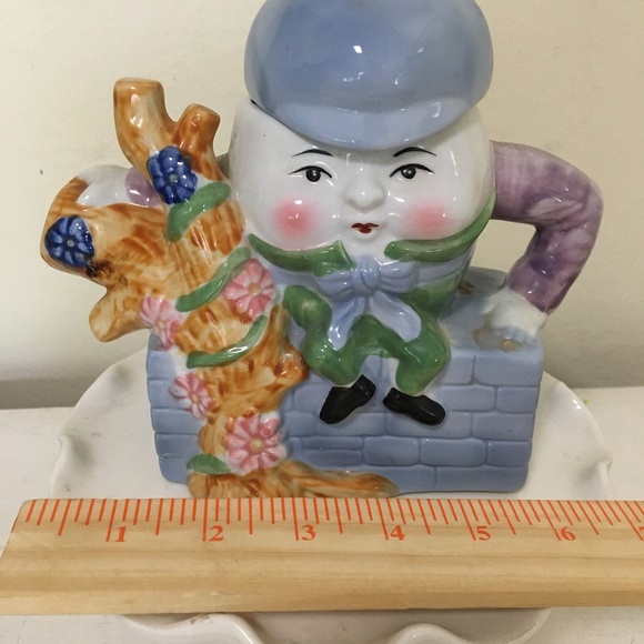Vintage Feitx Humpty Dumpty Handpainted Ceramic Teapot, Circa 1970’s RARE FIND - Picture 2 of 7